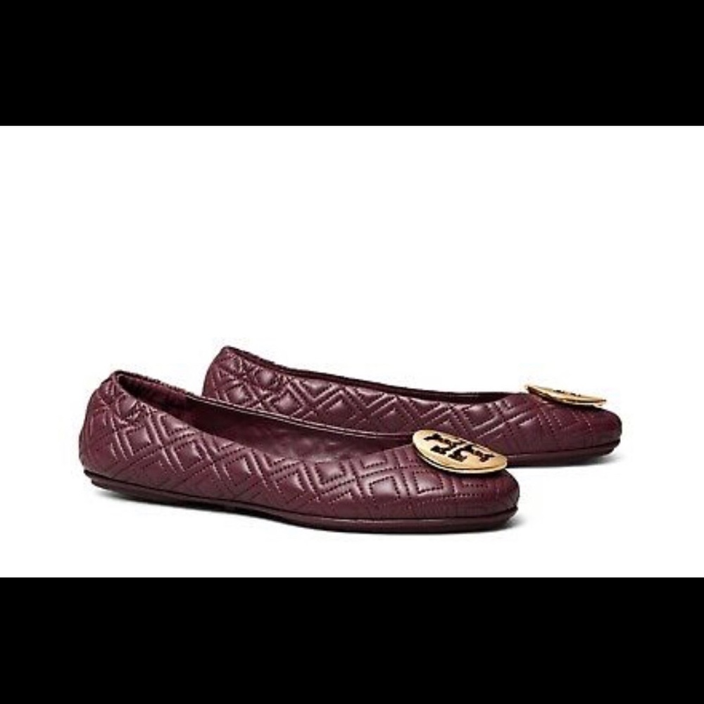 Tory Burch Quilted Minnie Malbec/Gold